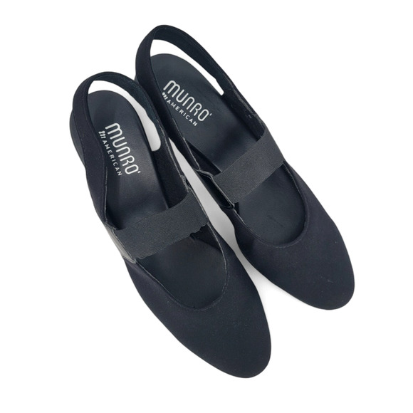 Munro‎ Ella Black Slingback Block Heels Size 6 | Minimalist Style - Picture 2 of 5